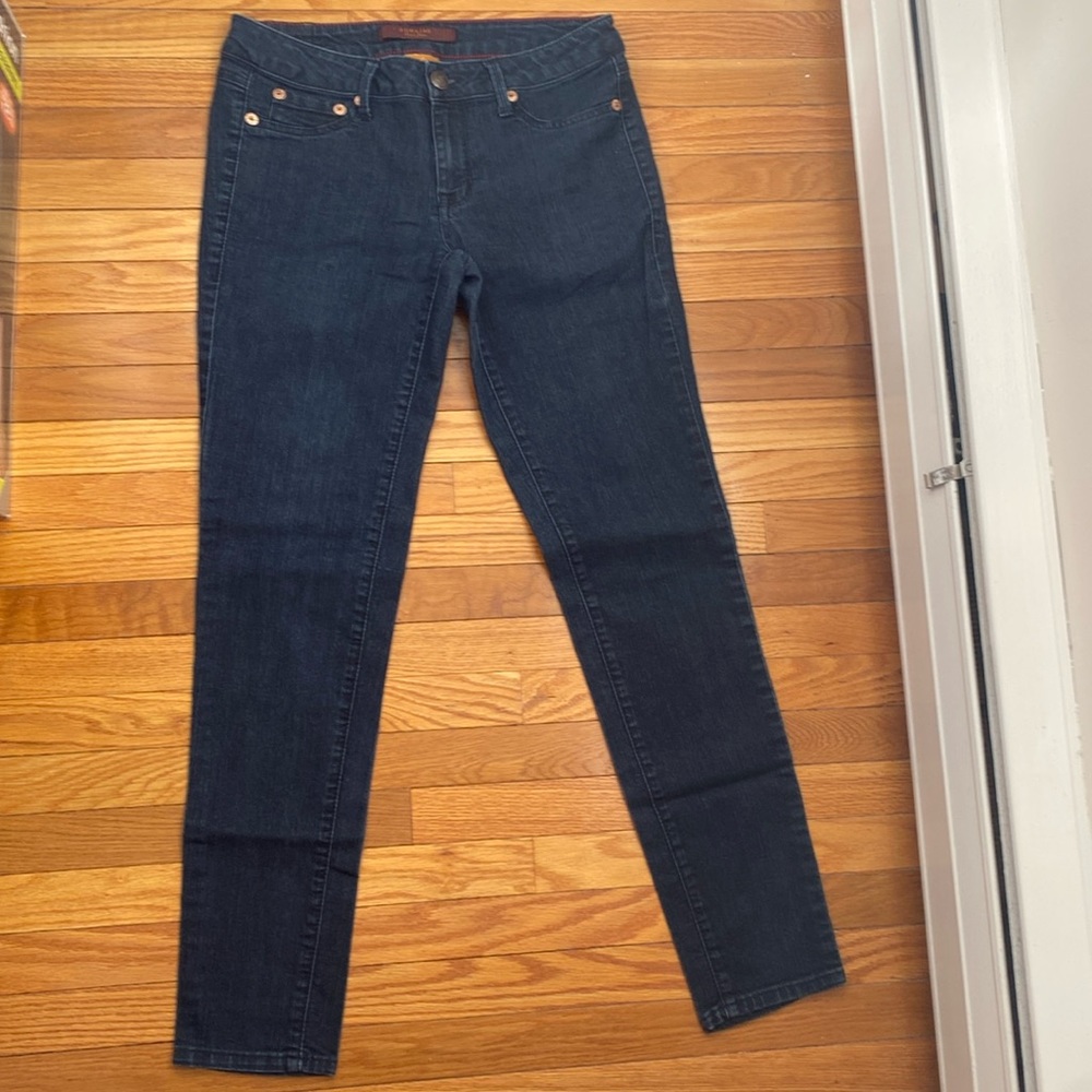 Domaine Jeans dark wash lightweight cotton with stretch faux front pockets sz 9